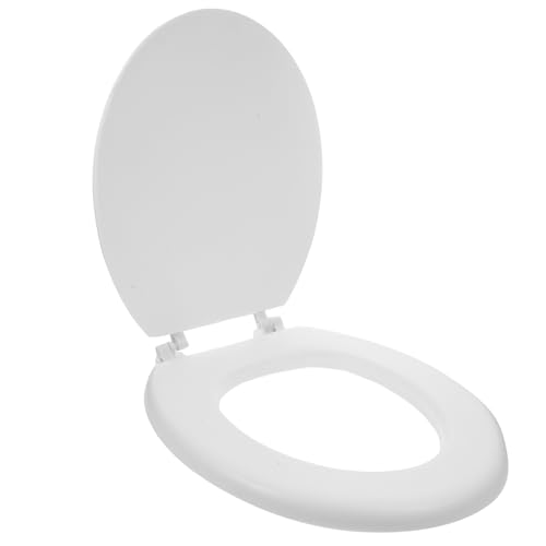 Kisangel Foam Toilet Seat Cover Cushioned Elongated Toilet Seat Soft Padded Lid Cover Easy-Clean Detachable Design for Home Bathroom