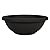 The HC Companies Shallow Planter with Drainage - Contemporary Garden Bowl Planter for Flowers, Herbs & More - Round Succulent Planter Pot for Indoors and Outdoors (20" Black, Pack of 1)