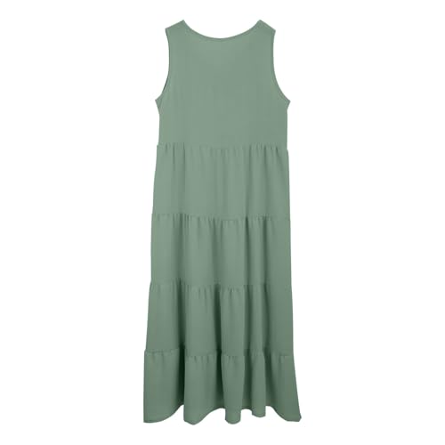 Robe décontractée à volants col en V pour masquer les complexes et affiner la silhouette