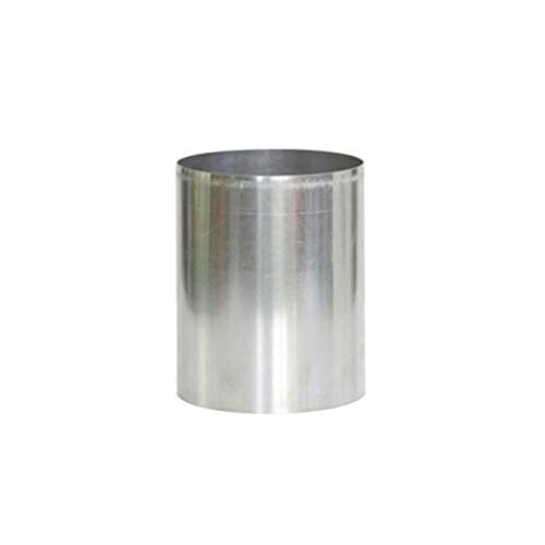 Kamino Flam Ofenrohr silber, feueraluminiertes Rauchrohr aus Stahl für sichere Ableitung von Verbrennungsgasen, rostfreies Kaminrohr, geprüft nach Norm EN 1856-2, Maße: L 150 x Ø 120 mm