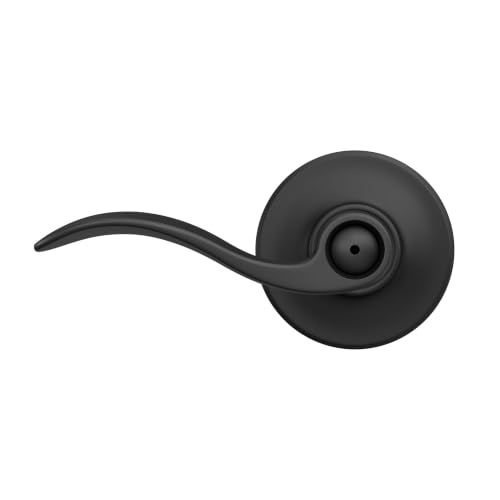 Image of SCHLAGE Accent Bed /Bath Privacy Door Handle with Lock, Matte Black