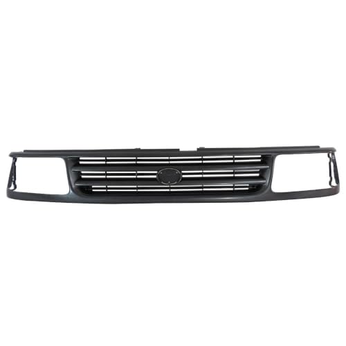 Titanium Plus Autoparts Dark Gray Grille with Headlight Holes and Emblem Provision Compatible with 93-98 Toyota T100 DLX One-Ton 5311134010 TO1200191
