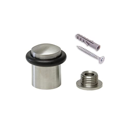 AZERODESIGN- Topes para Puertas Suelo -Retenedor Puerta -Protector Suelo- Protector Puertas -Color Inox – 19MM Diámetro