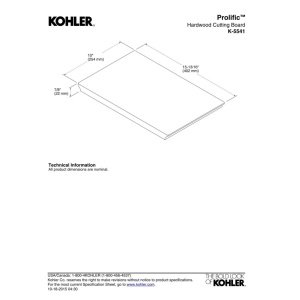 Tabla de Cortar de Bambú Kohler Prolific Mediana miniatura 5