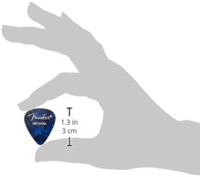 Fender Moto Style Guitar Picks, 12 Pack - Blue