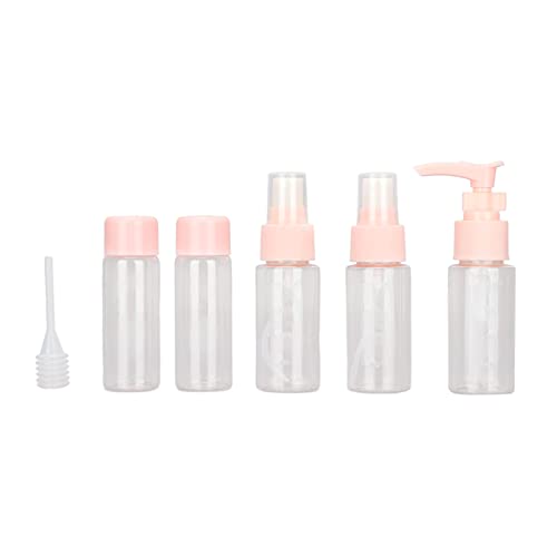 Travel Toiletry Bottles Set, Refillable Transparent Containers for Shampoo &