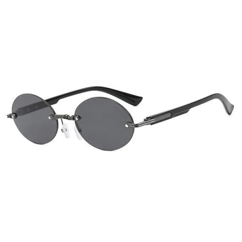 Lunettes de soleil sans monture rétro UV400 pour homme et femme tendance outdoor