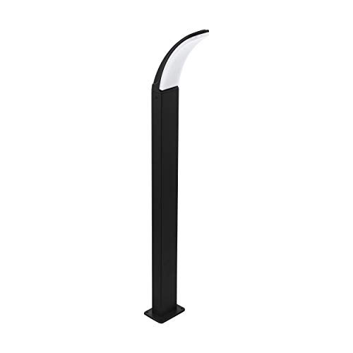 Eglo Lampadaire d'Extérieur Led Fimicino - 1 Ampoule - Lampadaire d'Extérieur en Aluminium, Plastique, Ip44, Noir, Blanc