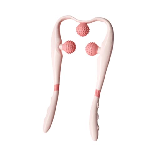 Kokiya Electric Neck Massager Neck Massage Instrument Massager Tool Shoulder 400 mAh Legs Handheld USB Portable Neck Massager Roller, Pink