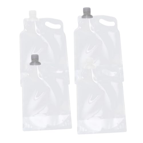 ifundom 4Pcs Collapsible Water Jug Large Capacity Folding Water Bags for Camping Hiking and Outdoor Activities Portable Water Containers with Covers