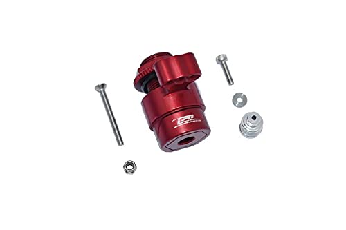 GPM RACING Aluminium 7075 15T Servo Horn With Built-In Spring (3 Positioning Holes) For Arrma 1:5 KRATON 8S BLX / OUTCAST 8S BLX / KRATON EXB Roller - 6Pc Set Red