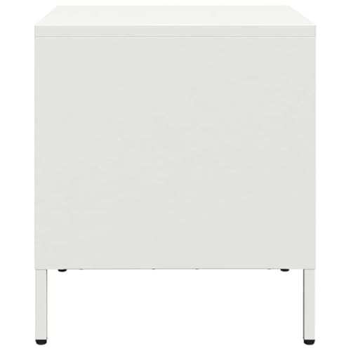 Table de chevet industriel blanc 35 cm pour optimiser les petits lits - 8