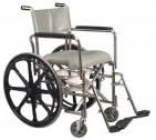 Rehab Shower Commode Wheelchair, 17.5 Hiback
