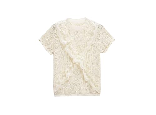 T-shirt en tricot léger col rond femme fini la chaleur avec style