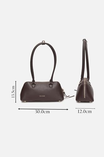 Image of Women Brown Textured Casual Handbag