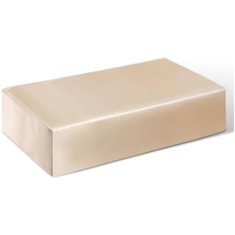 P Pothuiny Pillowcase for Cube Pillow, Taupe Cube Pillow Case Cover Smooth Satin Pillowcase with Hidden Zipper, 24"x12"x5.5" (ONLY Pillowcase) Cover