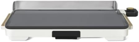 Extra Large Electric Griddle, 12" x 22" Nonstick Plate, 1500W, Adjustable Heat Control, Easy Clean Drip Tray, Ideal for Family Cooking - White Icing