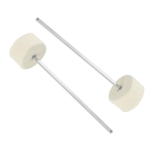 Totority Bass Drum Pedal Beater 2 Pack White Drum Set Pedal Accessory Heavy Duty Drum Kick Pedal Replacement Parts