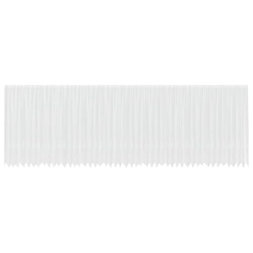 Rideau en dentelle haut de gamme polyester blanc avec rail de fixation