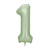 Ballon Chiffre 1 Vert Anniversaire Numero 1 Deco Birthday, Number 1 Ballon Party Deco Soutenir helium   40pouces