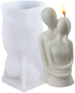 Couple Candle Molds Valentine's Day Couple Hug Silicone Mold Epoxy Resin Body Art Torso Candle Moulds for Homemade Soap Chocolate Home Decoration Craft DIY Gift