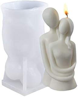 Couple Candle Molds Valentine's Day Couple Hug Silicone Mold Epoxy Resin Body Art Torso Candle Moulds for Homemade Soap Chocolate Home Decoration Craft DIY Gift