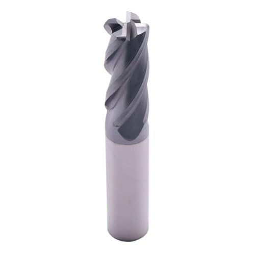 Image of 1 /2 inch 4 Flute Solid Carbide End Mill - .060 inch Corner Radius, AlTiN Coated | 35 Helix, 1 /2 inch Cutting Dia, 1 /2 inch Shank Dia, 1-1 /4 inch LOC, 3 inch OAL for Milling Alloy Steel, Cast Iron, Copper
