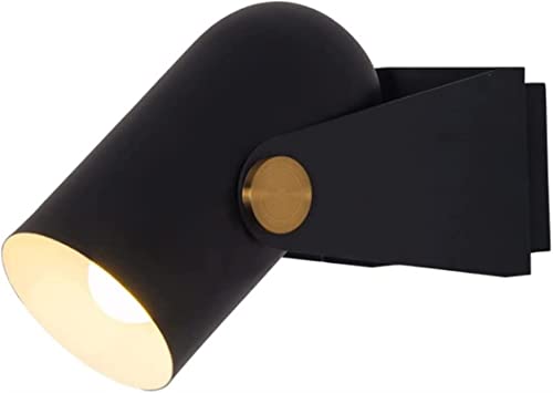 Aplique de pared metálico con foco LED orientable de diseño limpio 2