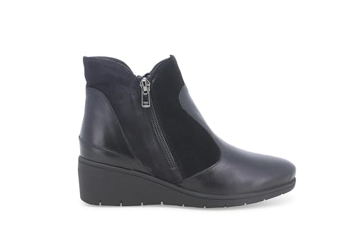 Bottines pour femme Melluso K91624Z boots en cuir confort avec double zip latéral