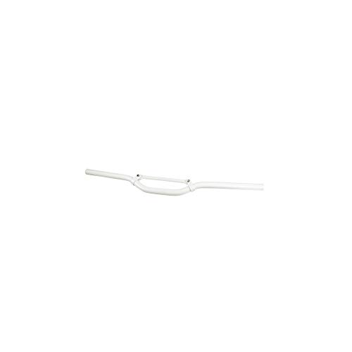 Guidon scooter aluminium de type cross blanc aux finitions soignées pour tuning