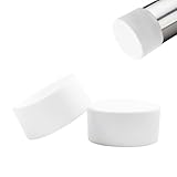 BOPOREAE 2 Pcs 3" (77 mm) Round Chair Leg Tips Caps, Silicone Rubber Furniture Leg Floor Protectors, Reduce Noise Folding Metal Chair Leg Cap Replacement for Bar Stool Leg Patio Indoor, White