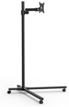 Movable Floor-Standing Monitor Stand Computer Stand Floor-Standing Pulley Mobile cart with Tray(S206-3)