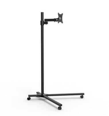 YLUPVT Movable floor-standing monitor stand computer stand floor-standing pulley mobile cart with tray(S206-2)