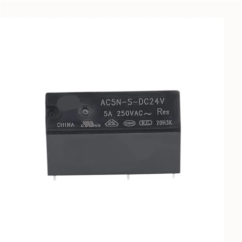 Relais 24V AC5N-S-DC24V pour circuit imprimé de machine industrielle - Lot de 10 à 40 pièces