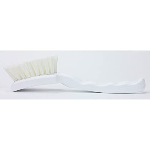 Image of SPARTA Plastic Scrub Brush, Detail Brush, Kitchen Brush with Hanging Hole for Cleaning, 7 Inches, White