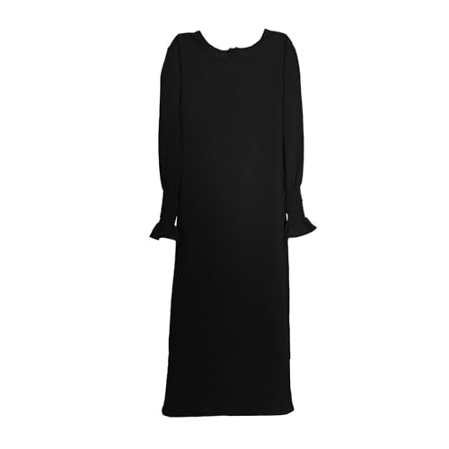 Toddler Girls Long Sleeve Abaya with Hijab Two Piece Kids Prayer Dress Muslim Clothes Maxi Islami𝐜 Set Scarf Kaftan2