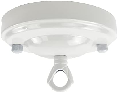 Amrkloltd Pendant Light kit White,White Ceiling Hook,Swag Light kit White,Chandelier Canopy kit White,White Chandelier Hook,White Canopy,White hardwire Cord kit Ceiling Pendant Light Fixture,4.1inch