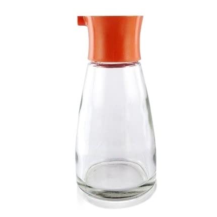 DAPERCI Spice Jars YOMDID Durable Oil Bottle Soy Sauce Vinegar Sesame Oil Container Olive Oil Jar Seasoning Bottle Leak- Kitchen Storage 170ML Seasoning containers (Color : Orange)