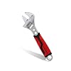 10-Inch Adjustable Wrench, Wide Jaw Crescent Wrench with Max Opening 1-1/2″, CR-V Steel Adjustable Wrench with Non-Slip Grip, Thin Profile for Plumbing, Automotive, DIY, Home Repair, Garage