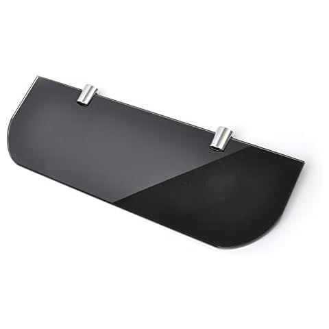 BSM Marketing 300mm Gloss Black Safety Glass Shelf Cover