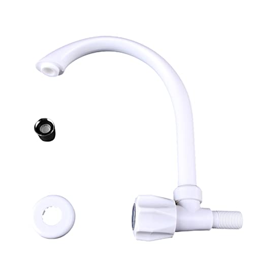 Robinet cuisine blanc eau froide simple robinet d'évier plastique durable - 6
