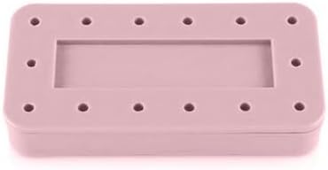 Soporte de bloque de fresa dental autoclavable magnético 14Pcs Burs Capacidad para Burs Dentales Estuche Organizador (malva claro)
