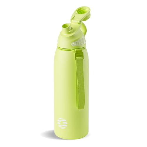 Image of Fjbottle 32oz Stainless Steel Insulated Water Bottle No Straw Spout Lid | Leakproof Keeps Cold 24H, Double Wall Vacuum Insulated, BPA Free, Easy to Clean Sports Water Bottle for Gym Hiking & Outdoor