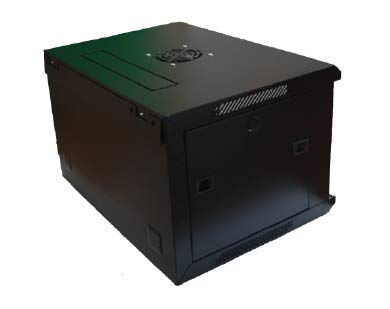 Armario Rack Mural 19" 9U Negro Compatible con Servidor, Ordenador de escritorio, Portátil