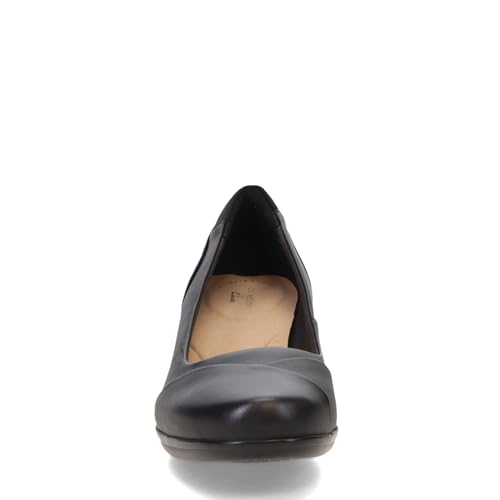 Clarks Sapato feminino Emily Alexa, Couro preto, 10