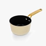 Arcos Serie Samoa Iconic | Cazo Antiadherente Cerámico 16 cm y 1,5 L | Aluminio Forjado | Apta cualquier cocina | Mango Acero Inoxidable | Color Beige | LIBRE DE (PFOA/PTFE/PFOS)