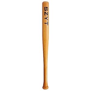 25 inch, 29 inch, 33 inch Wood Baseball Bat Self-Defense Softball Bat Home Defense Lightweight Yellow