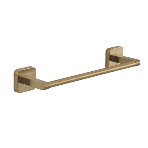 GEDY Tonga Portasalviette da Muro, Lunghezza Braccio 30 cm, Finitura Oro Opaco, Realizzato in Acciaio Inox AISI 304 e Cromall, Portasciugamani da Muro Fissaggio Tramite Viti o Biadesivo Incluso