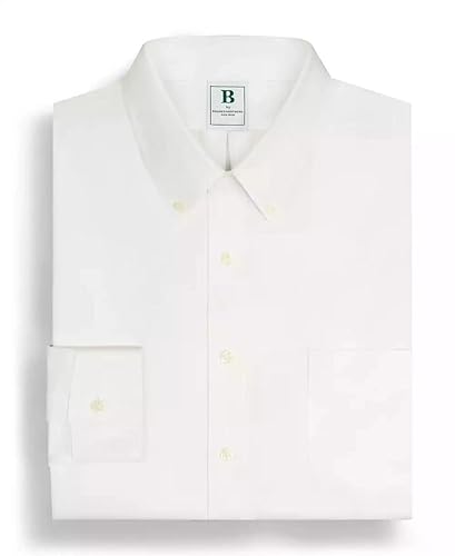 Brooks Brothers B Men’s Regular Fit Non-Iron Solid Pinpoint Dress Shirt