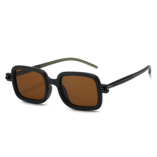 Lunettes de soleil UV400 carrées verres dégradés clairs style punk à rivets